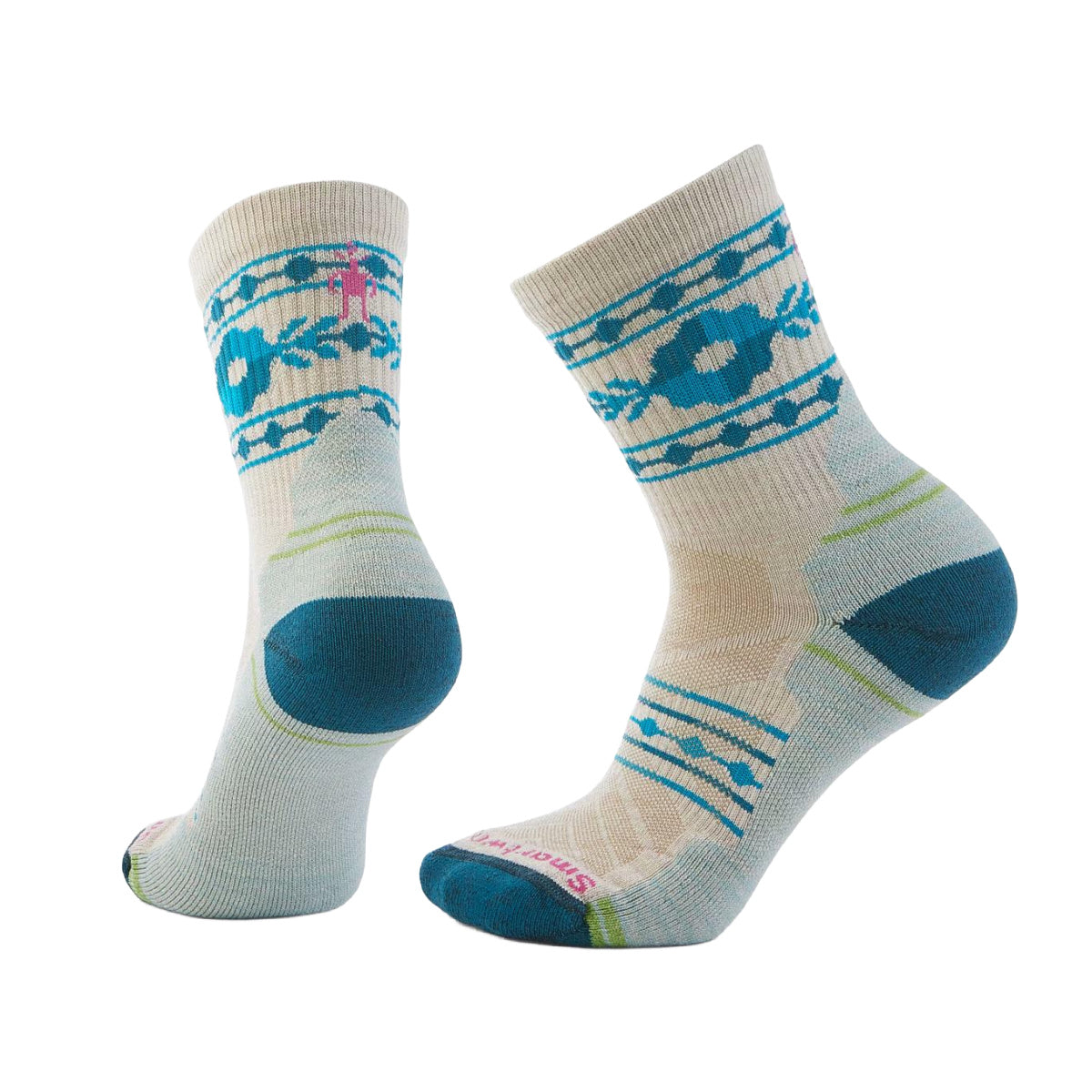 ŽENSKE NOGAVICE HIKE LIGHT CUSHION RETRO FLORAL