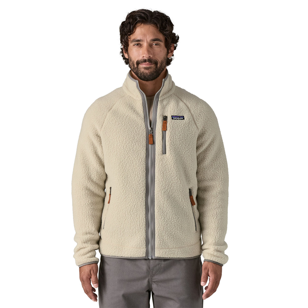 MEN'S FLEECE JACKET RETRO PILE brown