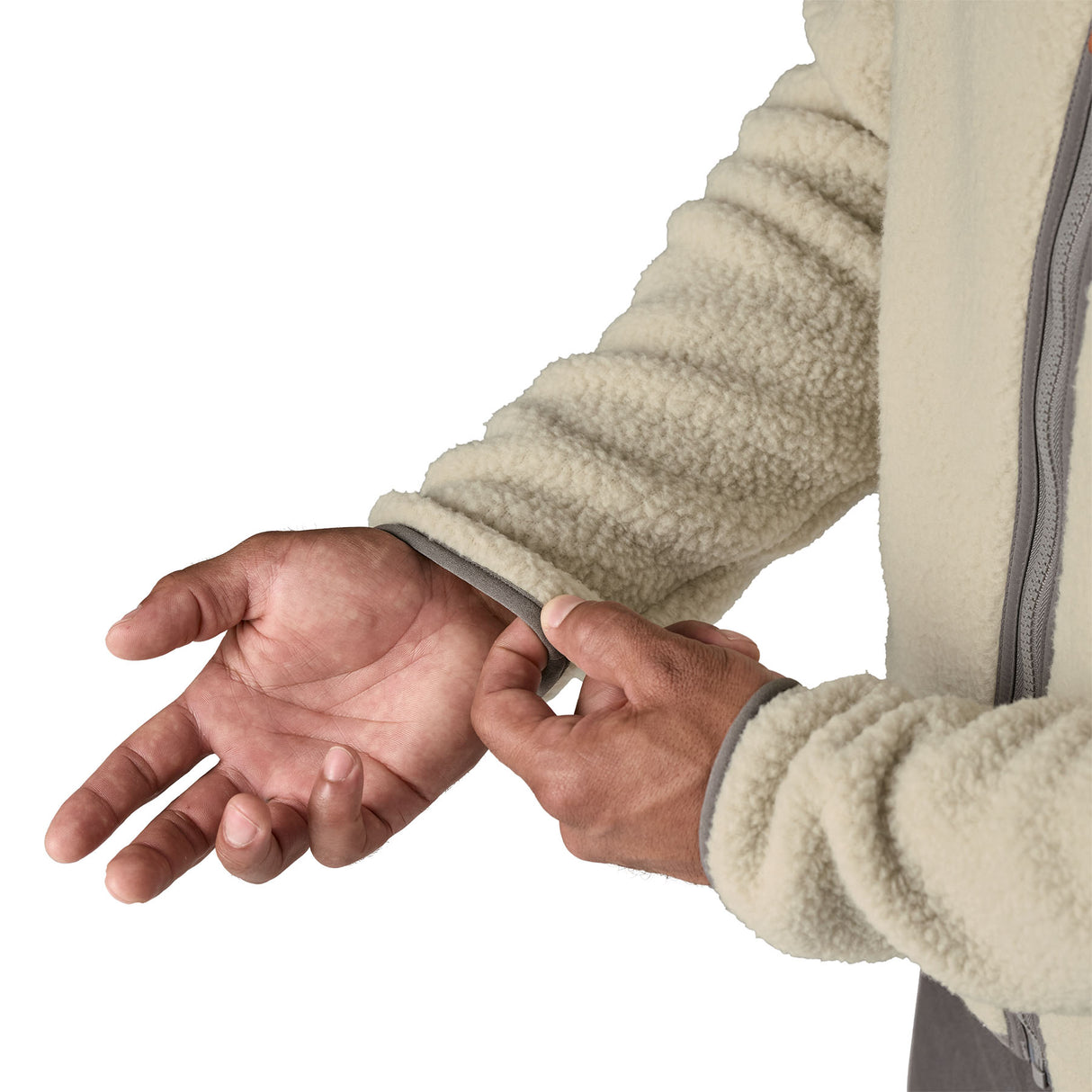 MEN'S FLEECE JACKET RETRO PILE brown