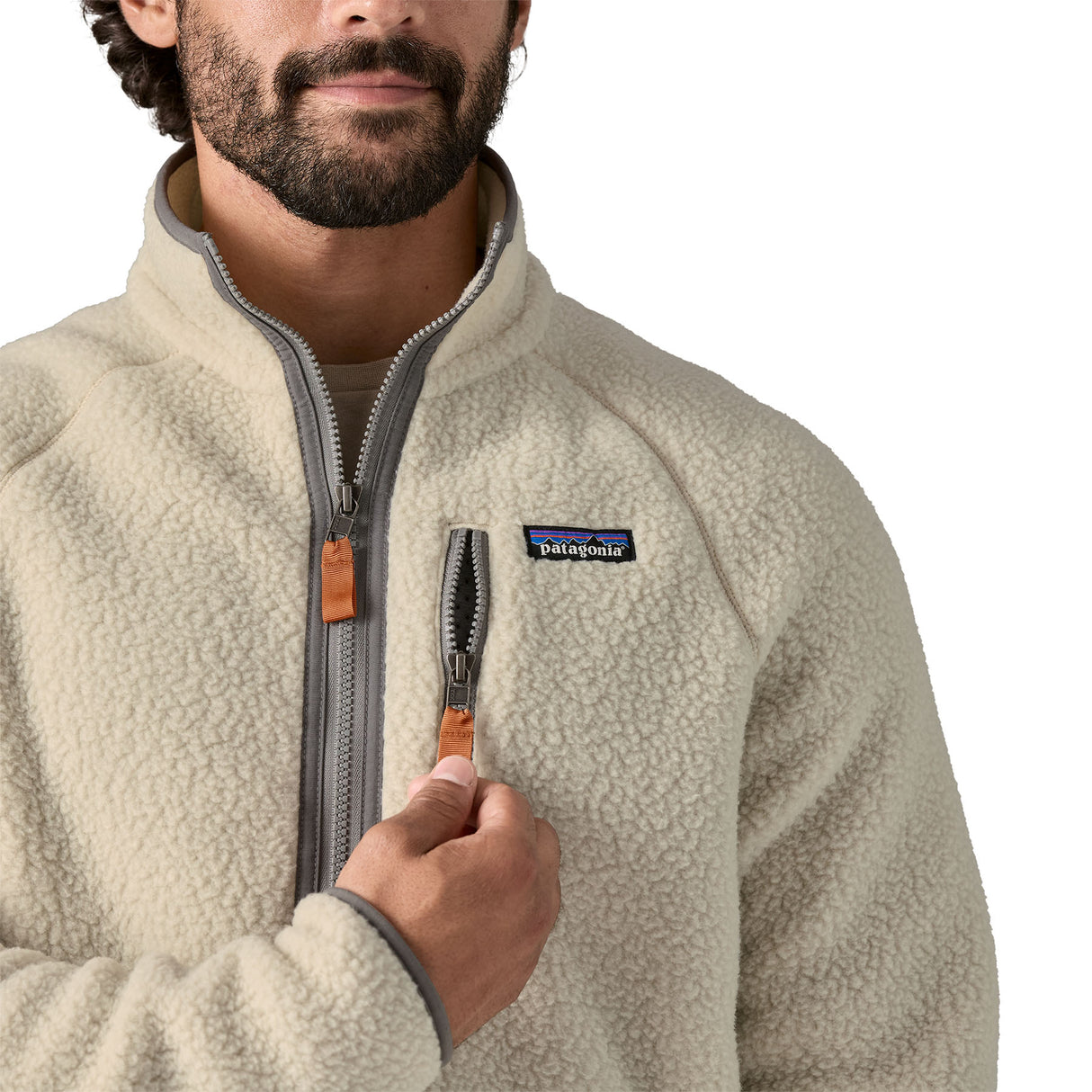 MEN'S FLEECE JACKET RETRO PILE brown