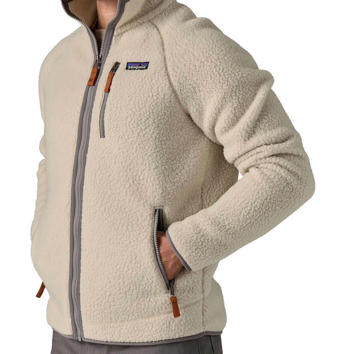MEN'S FLEECE JACKET RETRO PILE brown