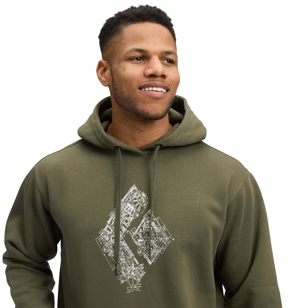 MOŠKI PULOVER ENGINEERED DIAMOND PO HOODY