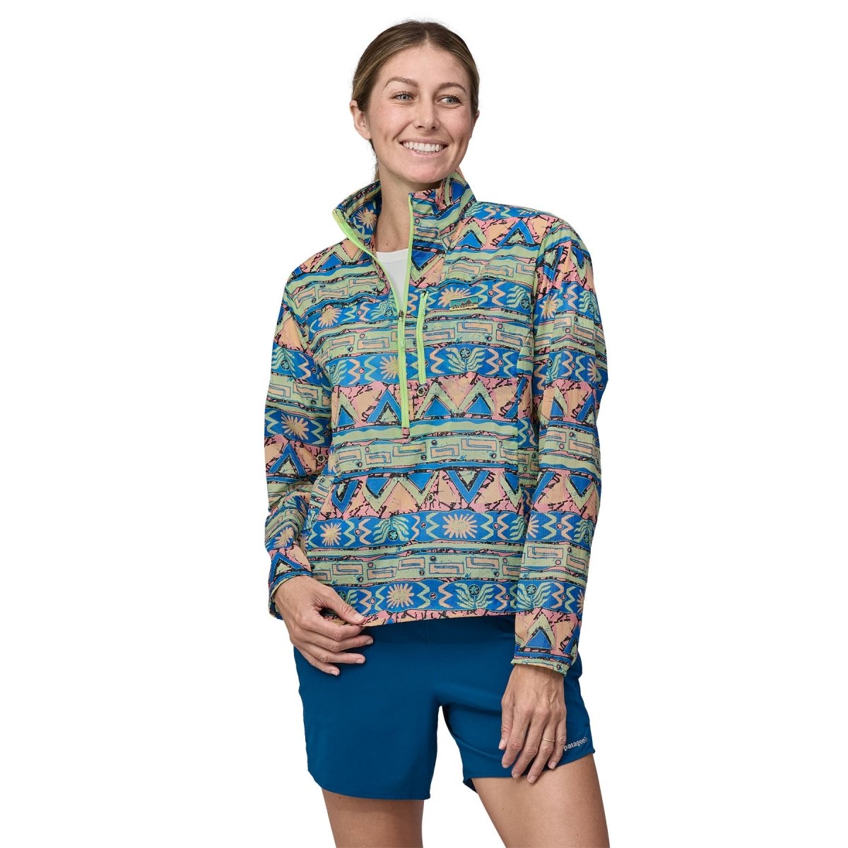 ŽENSKA JAKNA HOUDINI STASH 1/2 ZIP večbarvna - Alpska Šola Bovec
