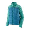 ŽENSKA PUHASTA JAKNA SWEATER zeleno-modra - Alpska Šola Bovec