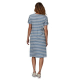 ŽENSKA REGENERATIVE ORGANIC CERTIFIED COTTON T-shirt Dress modra - Alpska Šola Bovec