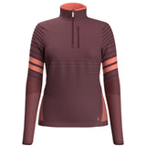 ŽENSKI PULOVER INTRAKNIT MERINO Z 1/4 ZADRGE rdeč - Alpska Šola Bovec