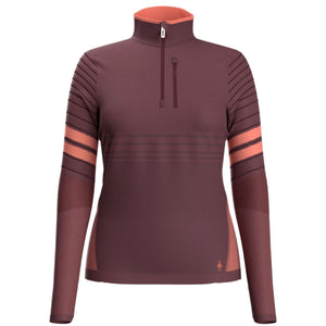ŽENSKI PULOVER INTRAKNIT MERINO Z 1/4 ZADRGE rdeč - Alpska Šola Bovec
