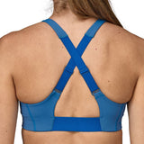 ŽENSKI ŠPORTNI MODRČEK SHADOWLITE MID IMPACT ADJUSTABLE BRA moder - Alpska Šola Bovec